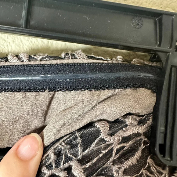 NWT Nordstrom SUZI CHIN Brown Lace & Satin Strapless Cocktail Dress Size 8 - Picture 9 of 10